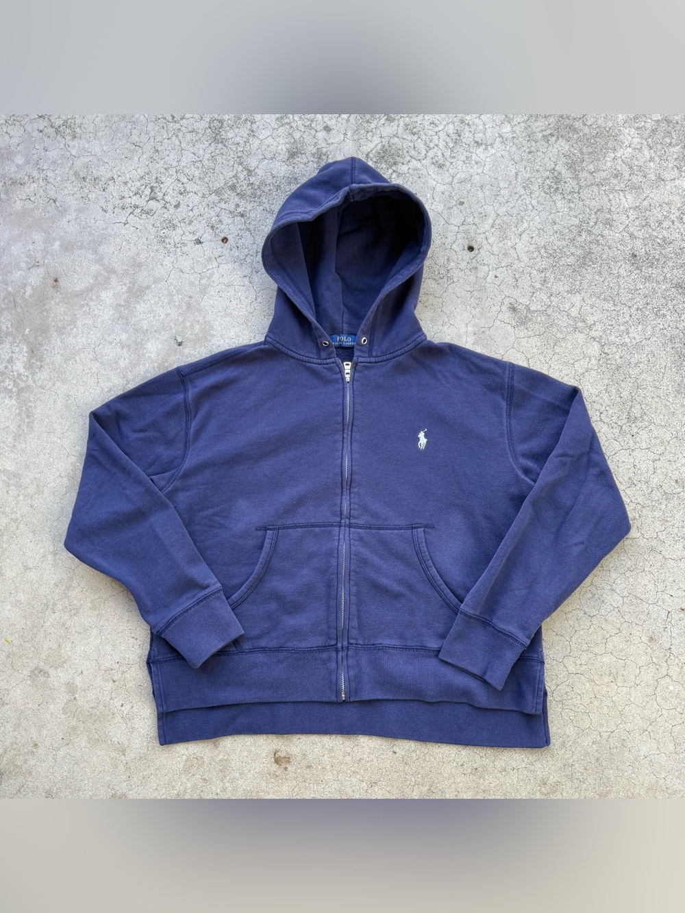 Polo Ralph Lauren Navy Blue Zip Up Hoodie Sz Large 
Size: Large Womens